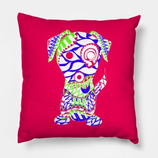 cute kawaii mexican xolo dog ecopop art Pillow