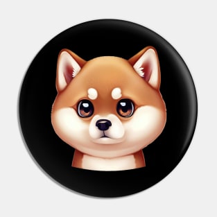 Artistic Shiba Inu Design Pin