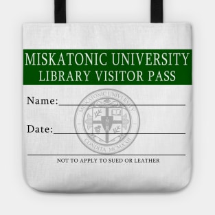 Miskatonic University Library Visitor Pass Tote