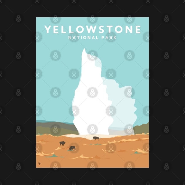 Old Faithful Geyser, Yellowstone National Park, Wyoming, USA by lymancreativeco