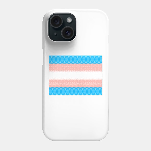 Spirograph Patterned Transgender Flag Phone Case by RachelEDesigns