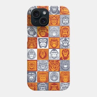 Hawaiian Tribal and other styles Gorilla Face Check Checker Pattern Phone Case