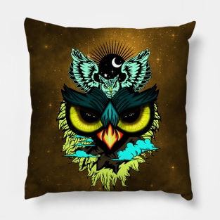 Wonderful owls with moon Pillow