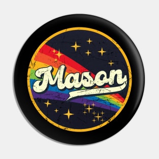 Mason // Rainbow In Space Vintage Grunge-Style Pin