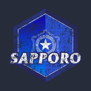 Sapporo Municipality Japanese Symbol Distressed T-Shirt