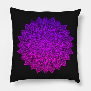 Purple-Pink Digital Mandala Pillow