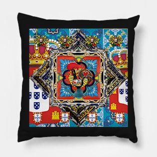 Portuguese folk art Pillow
