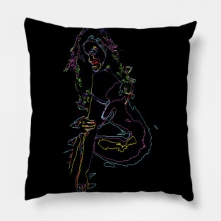 Neon Lady Pillow