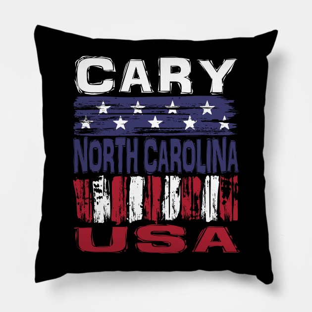 Cary North Carolina USA T-Shirt Pillow by Nerd_art