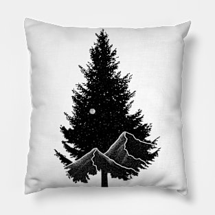 Night through a tree Pillow