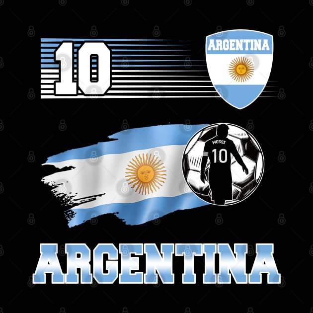 Argentina 10 Soocer Jersey Argentina Football Fan Soccer 2022 by luxembourgertreatable