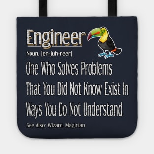 Funny Engineer Definition Awesome Engineering Gift For Bird Lovers Tote