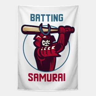 Batting Samurai! Baseball Tapestry