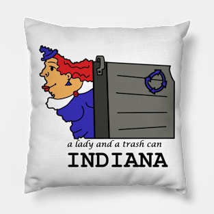 A funny map of Indiana 3 Pillow