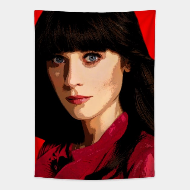 Zooey Deschanel Tapestry by oryan80