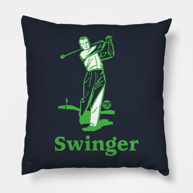 SWINGER Pillow by toddgoldmanart