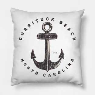 Currituck Beach, NC Summertime Vacationing Big Anchor Pillow