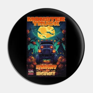 Halloween Monster Truck Hamburger All Over the Highway Pin