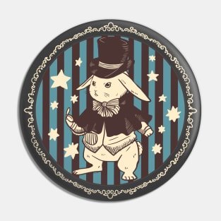 White rabbit black version Pin