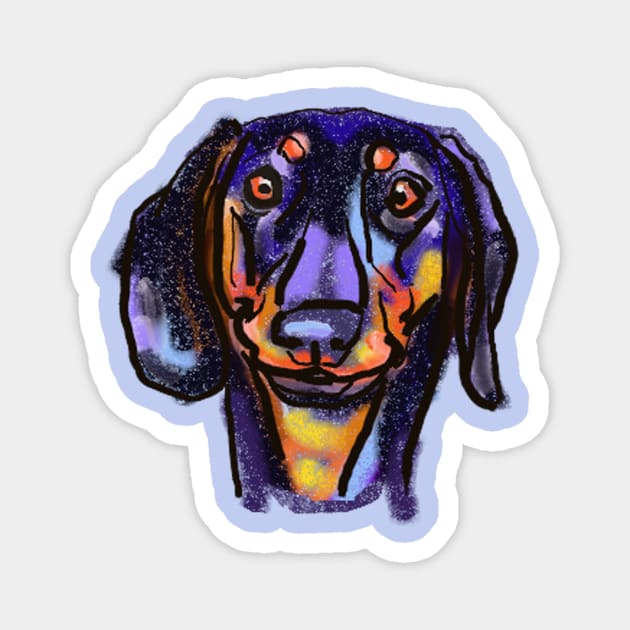 The happy Dachshund Love of My Life Magnet by lalanny