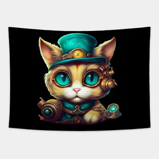 Steampunk Cat Steampunk Kitten Lovers For Women & Men Tapestry