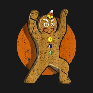 Gingerbread Man Monster Tee Retro Halloween Biscui T-Shirt