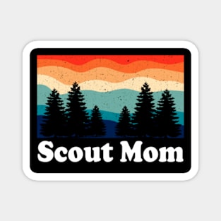 Womens Scout Mom Vintage Camping 70s Hiking Retro Magnet