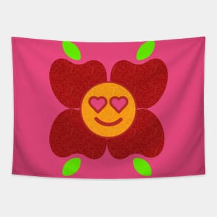 Valentine Orange Apple Flower Tapestry