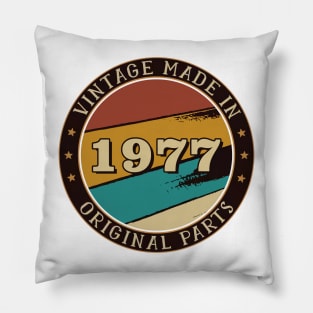 Vintage Made In 1977 Original Parts Pillow