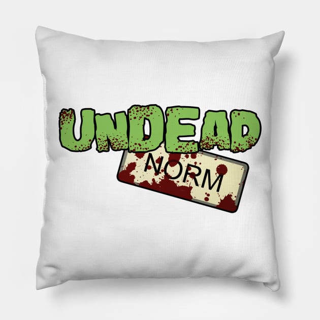 Undead Norm Logo Pillow by StineBrunson