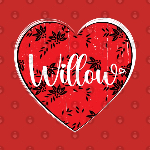 I Love Willow First Name I Heart Willow by ArticArtac