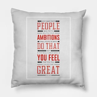 Lab No. 4 Keep Away From People Mark Twain Inspirational Quote Pillow