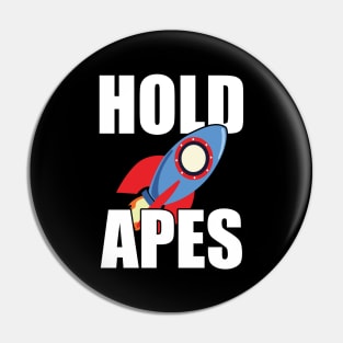 Hold Apes AMC Stock To The Moon Pin