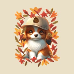 Autumn With Nederlandse Kooikerhondje T-Shirt