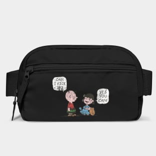 yes you can kick // retro art Bag