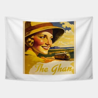 The Ghan Railway Australia Vintage Travel Art Poster Tapestry