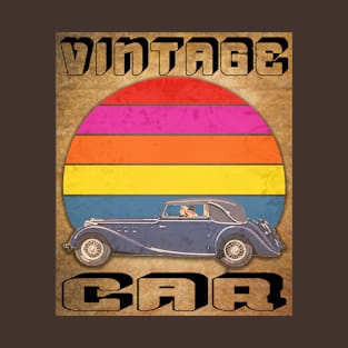 vintage cars bleu car T-Shirt