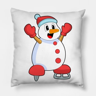 Snowman Ice skating Ice skates Pillow