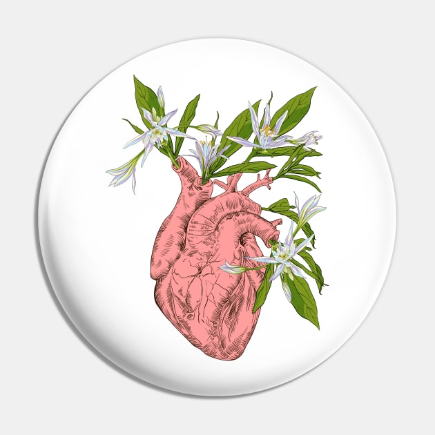 heart with flowers, leaves and birds Pin by Olga Berlet