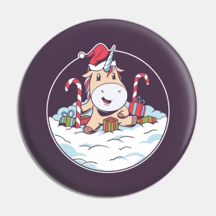 Santa Unicorn Pin