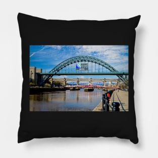 Newcastle Upon Tyne Bridges Pillow