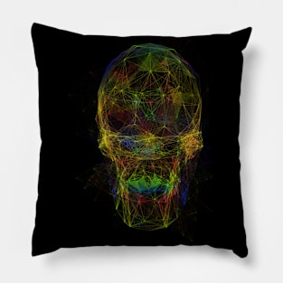 linear skull Pillow