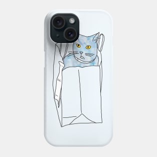 This kitty is blue, but she sure isn't sad Phone Case