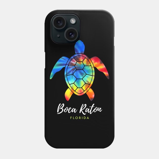 Boca Raton Florida Sea Turtle Conservation Tie Dye Phone Case by TGKelly