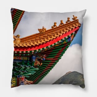 Po Lin Monastery, Lantau Island, Hong Kong Pillow