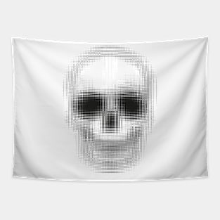 Graphic skull with glitch effect Tapestry