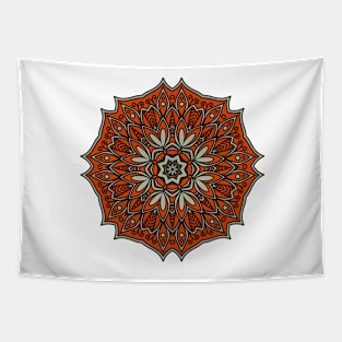 Mandala red and green Tapestry