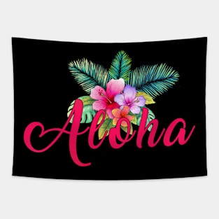 Aloha Hawaii From The Island - Feel the Aloha Flower Tapestry