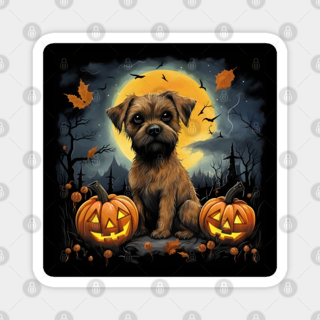 Halloween border terrier Magnet by NatashaCuteShop