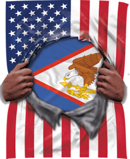 American Samoa Flag American Flag Ripped - Gift for American Samoan From American Samoa Magnet